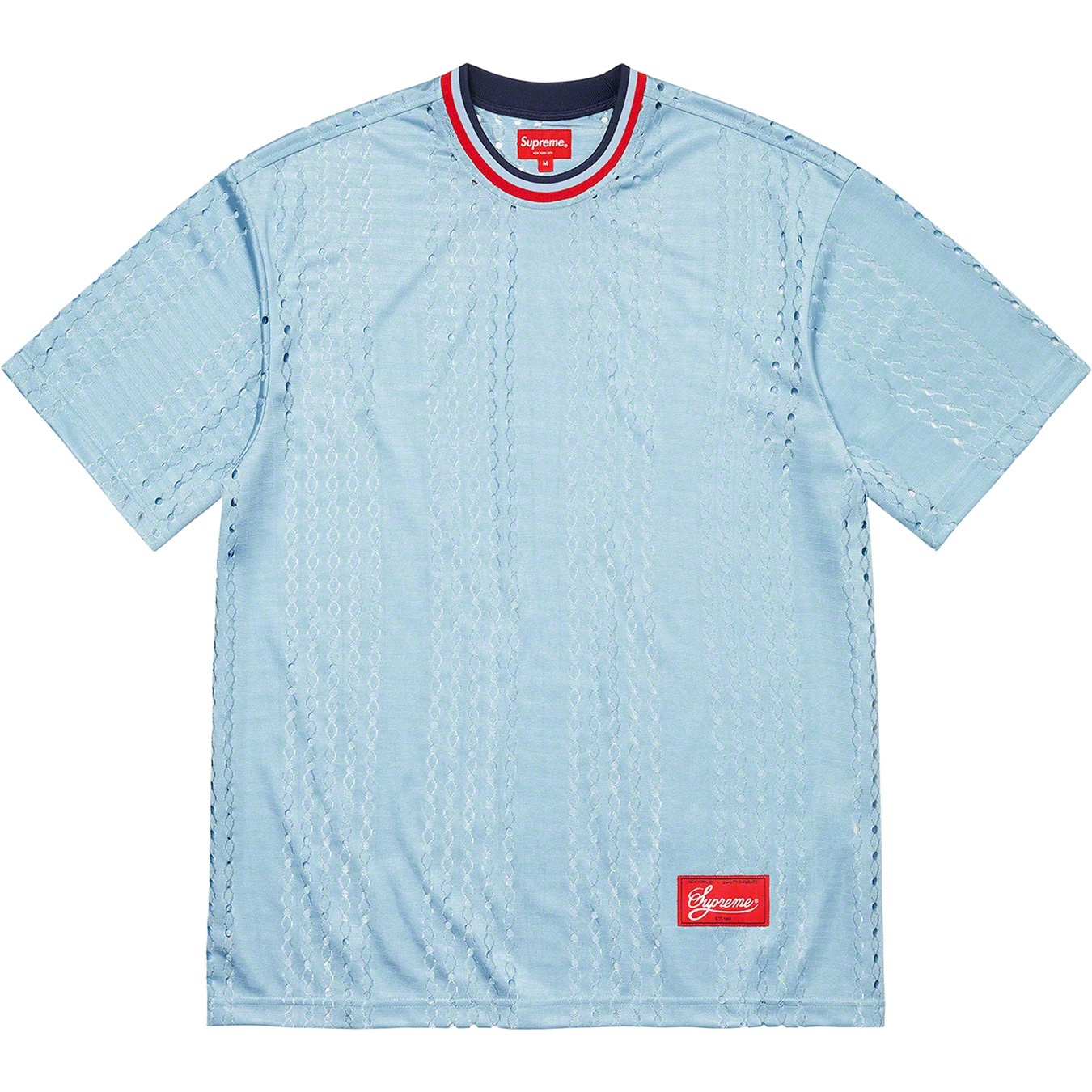 Perforated Stripe Warm Up Top view 4